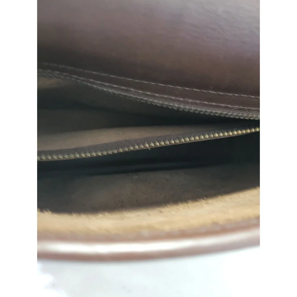 Vintage COACH 9870 Court Shoulder Bag Purse Chocolate Brown Leather Turn Lock - Picture 15 of 16